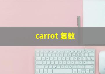 carrot 复数